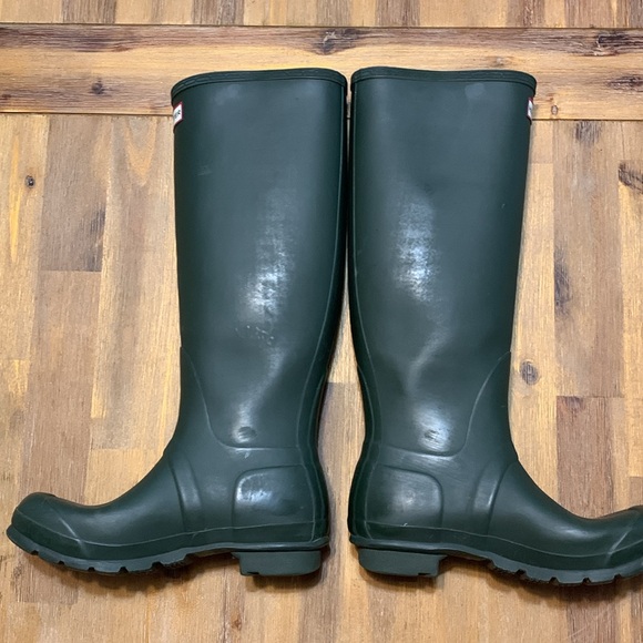 HUNTER Original Tall Boots in Hunter Green size US 7 - Picture 4 of 10